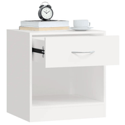 vidaXL Nightstand 2 pcs with Drawer White Lucy And Phil Academy Lucy And Phil Academy