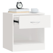 vidaXL Nightstand 2 pcs with Drawer White Lucy And Phil Academy Lucy And Phil Academy