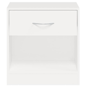 vidaXL Nightstand 2 pcs with Drawer White Lucy And Phil Academy Lucy And Phil Academy