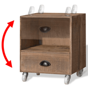 vidaXL Nightstand Brown Solid Wood Lucy And Phil Academy Lucy And Phil Academy