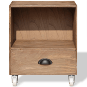 vidaXL Nightstand Brown Solid Wood Lucy And Phil Academy Lucy And Phil Academy