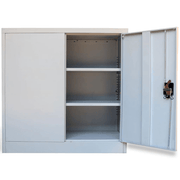 vidaXL Office Cabinet with 2 Doors Grey 90 cm Steel Lucy And Phil Academy Lucy And Phil Academy