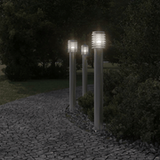 vidaXL Outdoor Floor Lamp Silver 110cm Stainless Steel Lucy And Phil Academy Lucy And Phil Academy