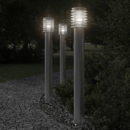 vidaXL Outdoor Floor Lamp Silver 110cm Stainless Steel Lucy And Phil Academy Lucy And Phil Academy