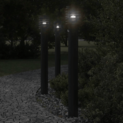 vidaXL Outdoor Floor Lamps with Sensors 3pcs Black 110cm Stainless Steel Lucy And Phil Academy Lucy And Phil Academy