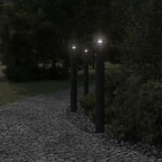 vidaXL Outdoor Floor Lamps with Sensors 3pcs Black 110cm Stainless Steel Lucy And Phil Academy Lucy And Phil Academy