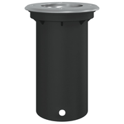 vidaXL Outdoor Ground Light Round Black 10.5x10.5cm Die - cast Aluminium Lucy And Phil Academy Lucy And Phil Academy