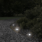 vidaXL Outdoor Ground Light Round Black 10.5x10.5cm Die - cast Aluminium Lucy And Phil Academy Lucy And Phil Academy