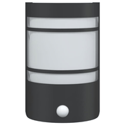 vidaXL Outdoor Wall Light with Sensor Black Stainless Steel Lucy And Phil Academy Lucy And Phil Academy