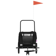 vidaXL Pet Bike Trailer Black Oxford Fabric and Iron Lucy And Phil Academy Lucy And Phil Academy