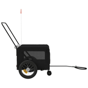 vidaXL Pet Bike Trailer Black Oxford Fabric and Iron Lucy And Phil Academy Lucy And Phil Academy
