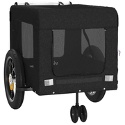 vidaXL Pet Bike Trailer Black Oxford Fabric and Iron Lucy And Phil Academy Lucy And Phil Academy