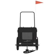 vidaXL Pet Bike Trailer Black Oxford Fabric and Iron Lucy And Phil Academy Lucy And Phil Academy