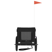 vidaXL Pet Bike Trailer Black Oxford Fabric&Iron Lucy And Phil Academy Lucy And Phil Academy