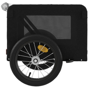 vidaXL Pet Bike Trailer Black Oxford Fabric&Iron Lucy And Phil Academy Lucy And Phil Academy