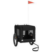 vidaXL Pet Bike Trailer Black Oxford Fabric&Iron Lucy And Phil Academy Lucy And Phil Academy