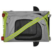 vidaXL Pet Bike Trailer Green and Grey Oxford Fabric and Iron Lucy And Phil Academy Lucy And Phil Academy