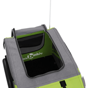 vidaXL Pet Bike Trailer Green and Grey Oxford Fabric and Iron Lucy And Phil Academy Lucy And Phil Academy