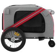 vidaXL Pet Bike Trailer Orange and Grey Oxford Fabric and Iron Lucy And Phil Academy Lucy And Phil Academy