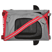 vidaXL Pet Bike Trailer Red and Grey Oxford Fabric and Iron Lucy And Phil Academy Lucy And Phil Academy