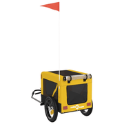 vidaXL Pet Bike Trailer Yellow and Black Oxford Fabric&Iron Lucy And Phil Academy Lucy And Phil Academy