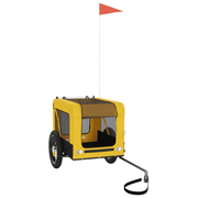 vidaXL Pet Bike Trailer Yellow and Black Oxford Fabric&Iron Lucy And Phil Academy Lucy And Phil Academy