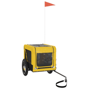 vidaXL Pet Bike Trailer Yellow and Black Oxford Fabric&Iron Lucy And Phil Academy Lucy And Phil Academy