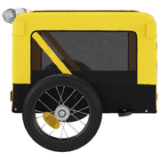 vidaXL Pet Bike Trailer Yellow and Black Oxford Fabric&Iron Lucy And Phil Academy Lucy And Phil Academy