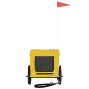 vidaXL Pet Bike Trailer Yellow and Black Oxford Fabric&Iron Lucy And Phil Academy Lucy And Phil Academy