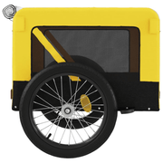 vidaXL Pet Bike Trailer Yellow and Black Oxford Fabric&Iron Lucy And Phil Academy Lucy And Phil Academy