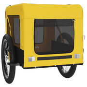 vidaXL Pet Bike Trailer Yellow and Black Oxford Fabric&Iron Lucy And Phil Academy Lucy And Phil Academy