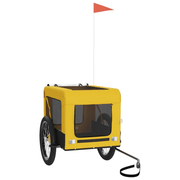 vidaXL Pet Bike Trailer Yellow and Black Oxford Fabric&Iron Lucy And Phil Academy Lucy And Phil Academy