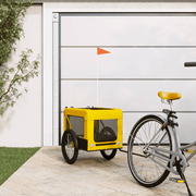 vidaXL Pet Bike Trailer Yellow and Black Oxford Fabric&Iron Lucy And Phil Academy Lucy And Phil Academy