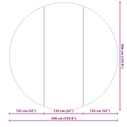 vidaXL Pool Ground Cloth Light Grey Ø396 cm Polyester Geotextile Lucy And Phil Academy Lucy And Phil Academy