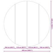vidaXL Pool Ground Cloth Light Grey Ø428 cm Polyester Geotextile Lucy And Phil Academy Lucy And Phil Academy