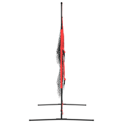 vidaXL Portable Baseball Net Black and Red 183x105x183 cm Polyester Lucy And Phil Academy Lucy And Phil Academy