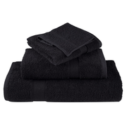 vidaXL Premium Hand Towels SOLUND 2 pcs Black 50x100 cm 600 gsm Lucy And Phil Academy Lucy And Phil Academy