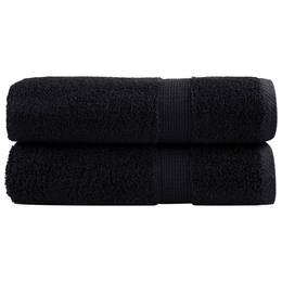 vidaXL Premium Hand Towels SOLUND 2 pcs Black 50x100 cm 600 gsm Lucy And Phil Academy Lucy And Phil Academy