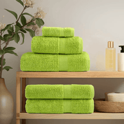 vidaXL Premium Sauna Towels SOLUND 4 pcs Apple Green 80x200 cm 600 gsm Lucy And Phil Academy Lucy And Phil Academy