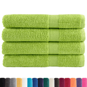 vidaXL Premium Sauna Towels SOLUND 4 pcs Apple Green 80x200 cm 600 gsm Lucy And Phil Academy Lucy And Phil Academy