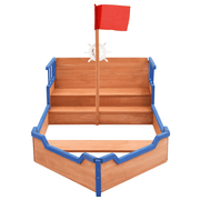 vidaXL Sandbox Pirate Ship Firwood 190x94.5x101 cm Lucy And Phil Academy Lucy And Phil Academy
