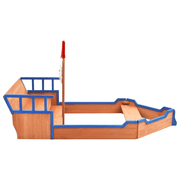vidaXL Sandbox Pirate Ship Firwood 190x94.5x101 cm Lucy And Phil Academy Lucy And Phil Academy