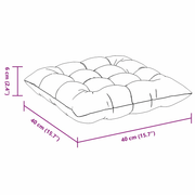 vidaXL Seat Cushions 4 pcs Grey Green 40 x 40 x 6 cm Corduroy Fabric Lucy And Phil Academy Lucy And Phil Academy