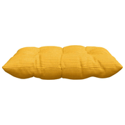 vidaXL Seat Cushions 4 pcs Light Yellow 40 x 40 x 6 cm Corduroy Fabric Lucy And Phil Academy Lucy And Phil Academy
