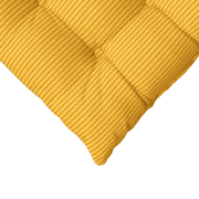 vidaXL Seat Cushions 4 pcs Light Yellow 40 x 40 x 6 cm Corduroy Fabric Lucy And Phil Academy Lucy And Phil Academy