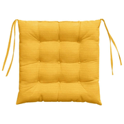 vidaXL Seat Cushions 4 pcs Light Yellow 40 x 40 x 6 cm Corduroy Fabric Lucy And Phil Academy Lucy And Phil Academy