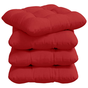 vidaXL Seat Cushions 4 pcs Red 45 x 45 x 12 cm Fabric Lucy And Phil Academy Lucy And Phil Academy