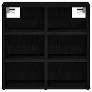 vidaXL Shoe Cabinet Black Oak 52 x 30 x 50.5 cm Engineered Wood Lucy And Phil Academy Lucy And Phil Academy