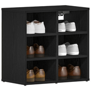 vidaXL Shoe Cabinet Black Oak 52 x 30 x 50.5 cm Engineered Wood Lucy And Phil Academy Lucy And Phil Academy