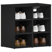 vidaXL Shoe Cabinet Black Oak 52 x 30 x 50.5 cm Engineered Wood Lucy And Phil Academy Lucy And Phil Academy